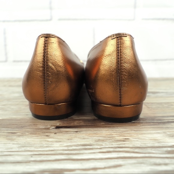 Magdesians sz 8 copper metallic leather loafers - Picture 5 of 9